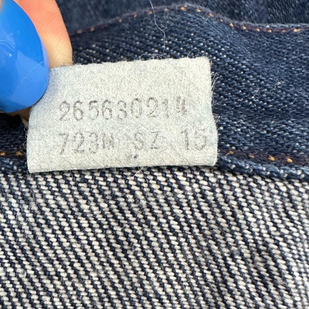 Vintage Big E Levi Strauss 1977-1980
Juniors Sz 15 Bootcut Jeans High
Waist - Picture 6 of 7
